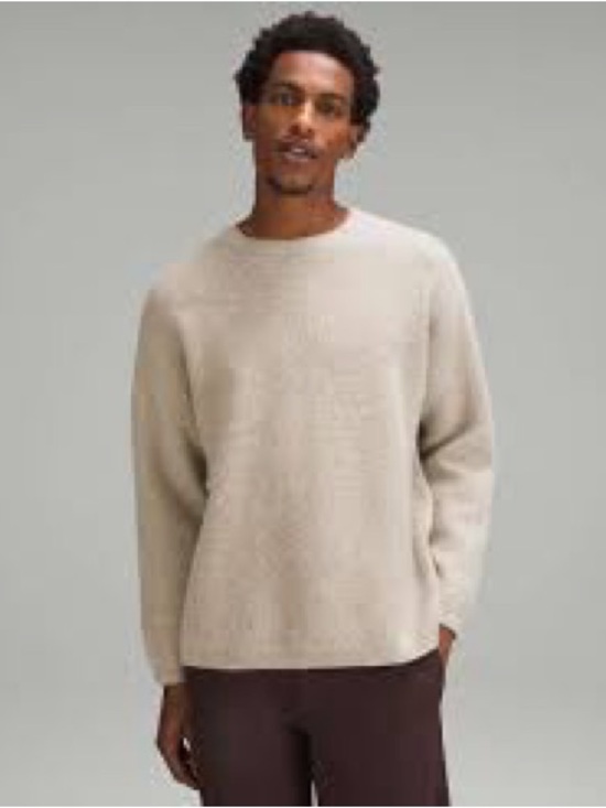 lululemon athletica Other - NWT Lululemon Alpaca Wool-Blend Crewneck Sweater  Heathered White/Beige Size: XL